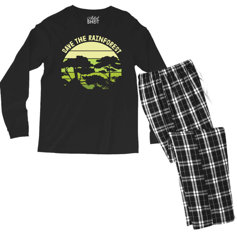 Save The Rainforest Green Men's Long Sleeve Pajama Set by suhaandelorsb | Artistshot