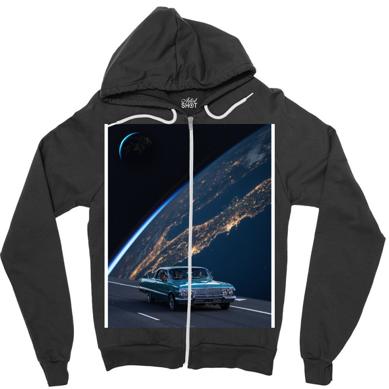 A Saturday Drive Green Zipper Hoodie by pawnrakhlefb | Artistshot