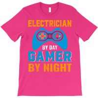 Electrician By Day Gamer By Night Summer T-shirt | Artistshot