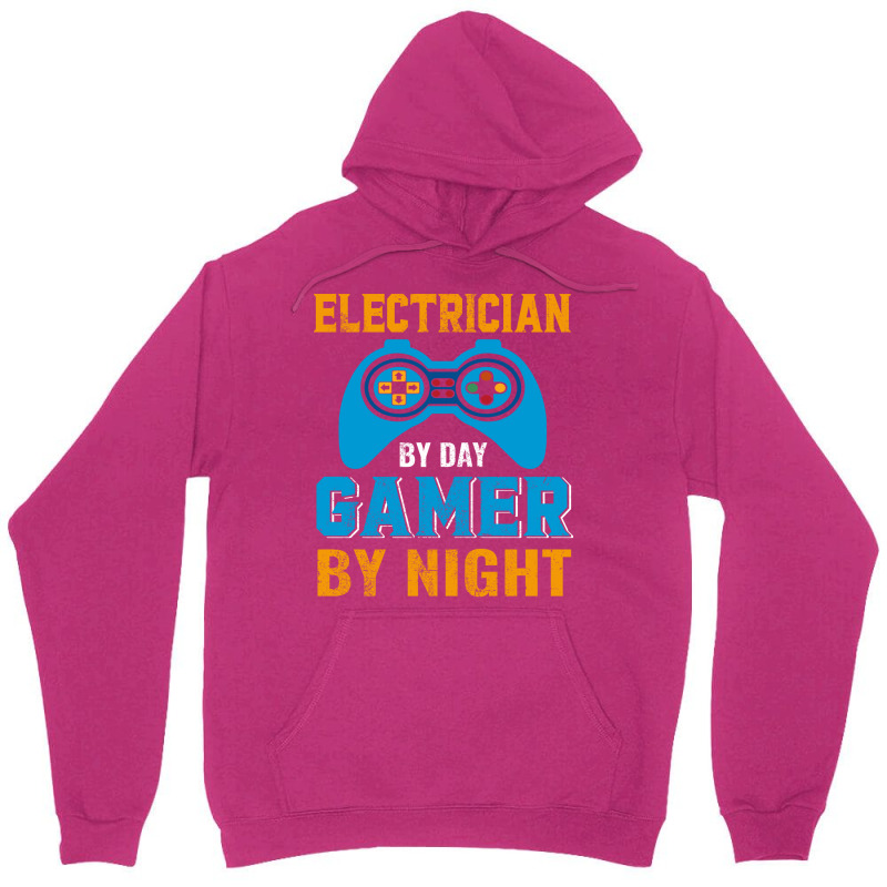 Electrician By Day Gamer By Night Summer Unisex Hoodie | Artistshot