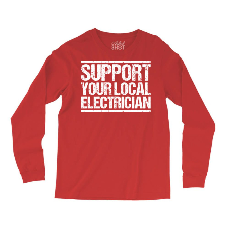 Electrician Lineman Wireman Electronics Technician Long Sleeve Shirts by nehamafayedhy | Artistshot