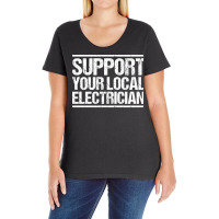 Electrician Lineman Wireman Electronics Technician Ladies Curvy T-shirt | Artistshot