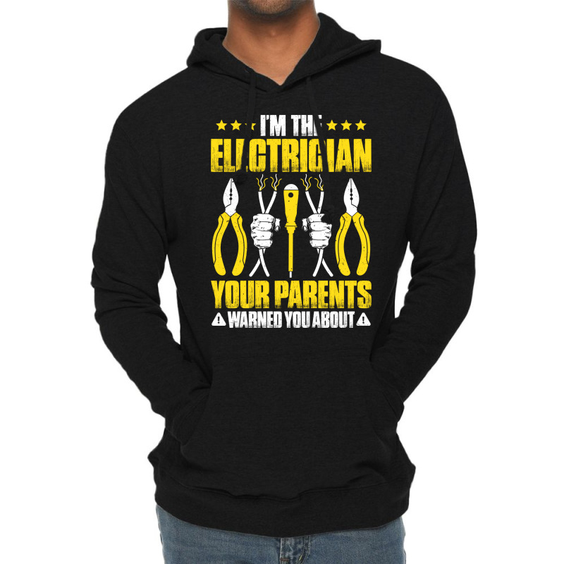 Electrician Lineman Wireman Electronics Technician Lightweight Hoodie by slomarajwan6 | Artistshot