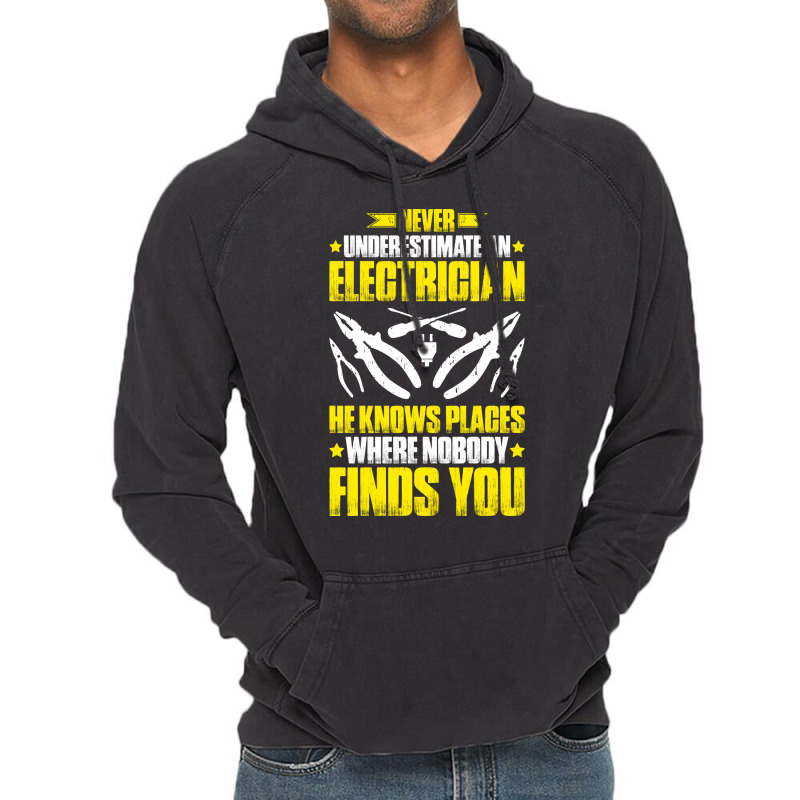 Electrician Lineman Wireman Electronics Technician Vintage Hoodie | Artistshot