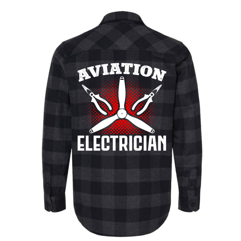 Aviation Electrician Airplane Repair 70s Flannel Shirt by jakimseferq | Artistshot