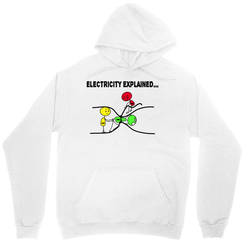 Electrician Joke Cute Gift Electricity Science Ner Unisex Hoodie by arieanlacotel | Artistshot