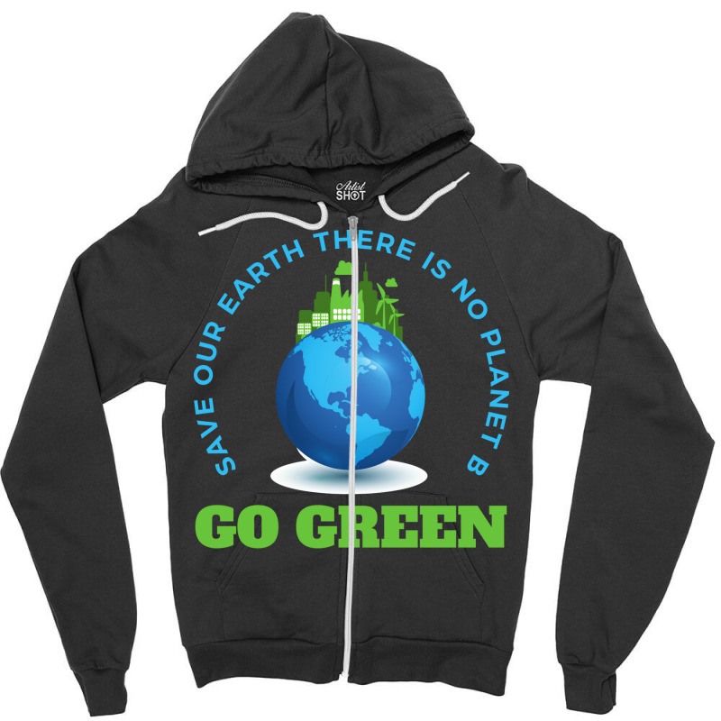 Go Green Nostalgia Zipper Hoodie by pawnrakhlefb | Artistshot