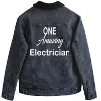 Electrician 20230215t020915397 Unisex Sherpa-lined Denim Jacket | Artistshot