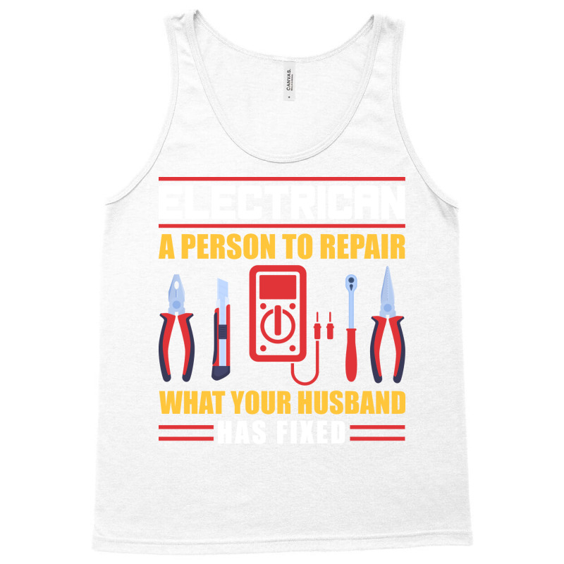 Electrician Red Humor Tank Top | Artistshot