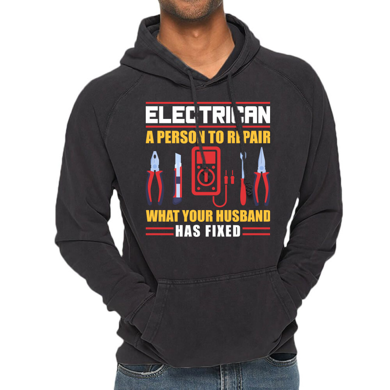 Electrician Red Humor Vintage Hoodie | Artistshot