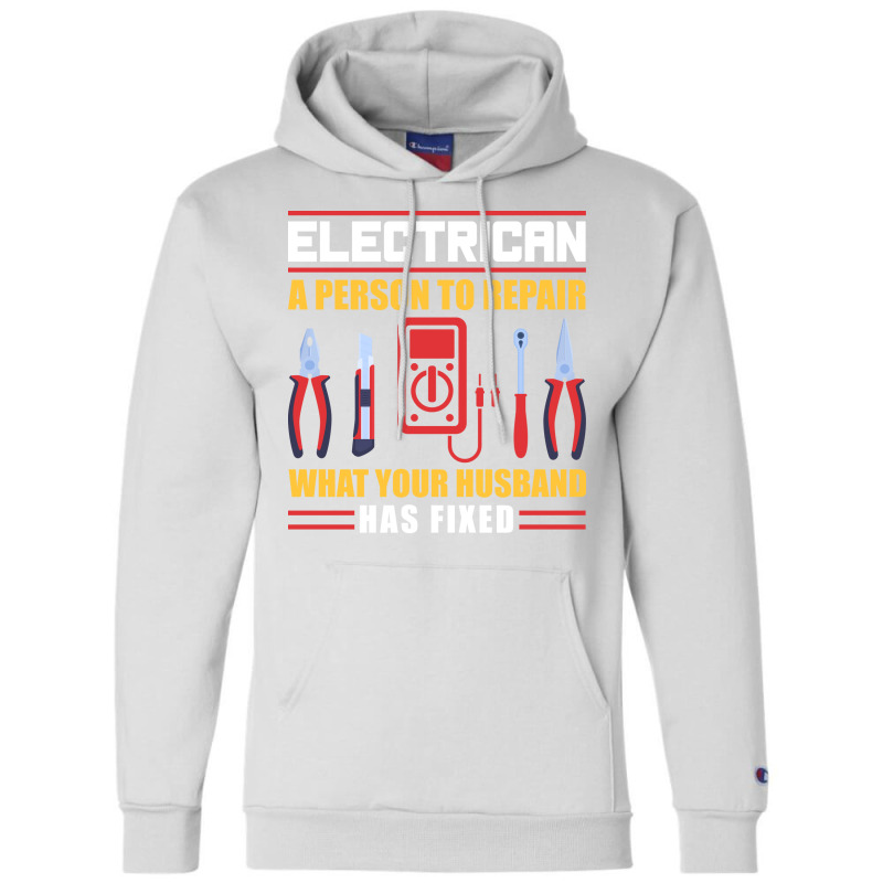 Electrician Red Humor Champion Hoodie | Artistshot