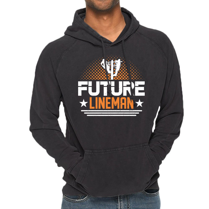 Future Lineman Electrician Lineman Retro Vintage Hoodie | Artistshot