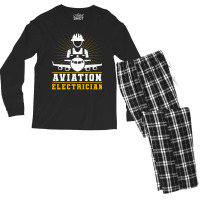 Aviation Electrician Airplane Repair Music Men's Long Sleeve Pajama Set | Artistshot