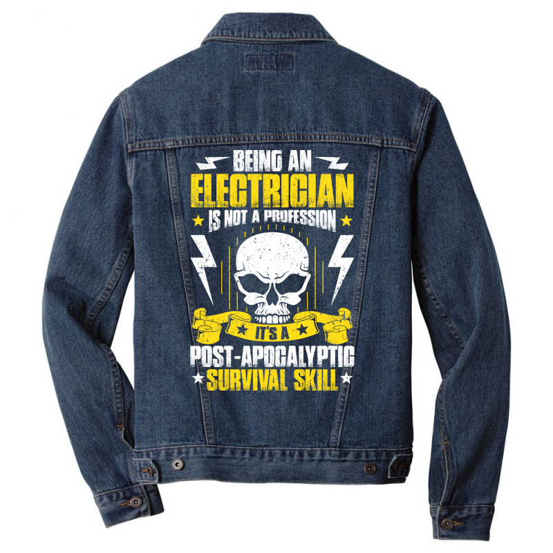 Electrician Lineman Wireman Electronics Technician Men Denim Jacket | Artistshot