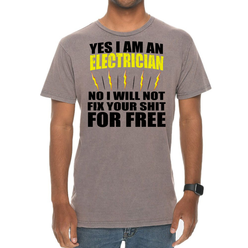 Yes I Am Electrician Nostalgia Vintage T-shirt | Artistshot