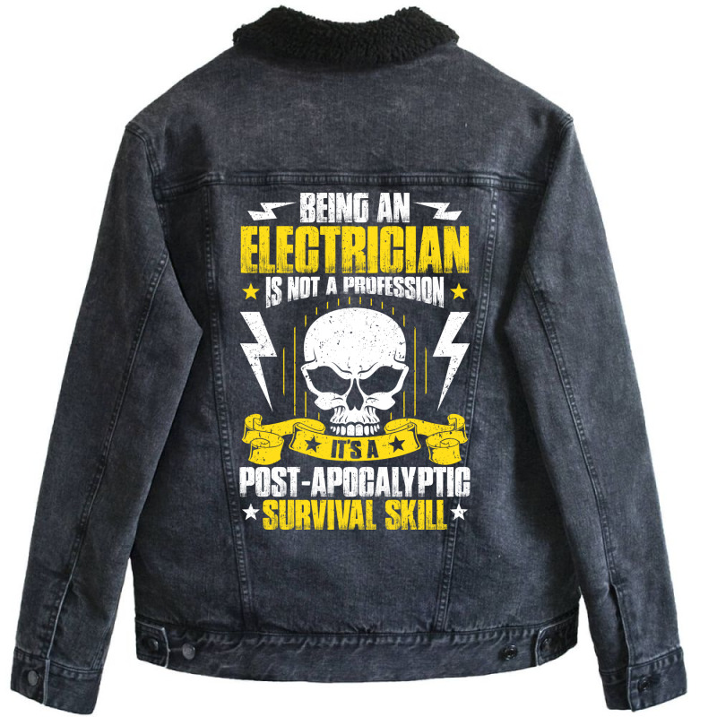 Electrician Lineman Wireman Electronics Technician Unisex Sherpa-lined Denim Jacket | Artistshot