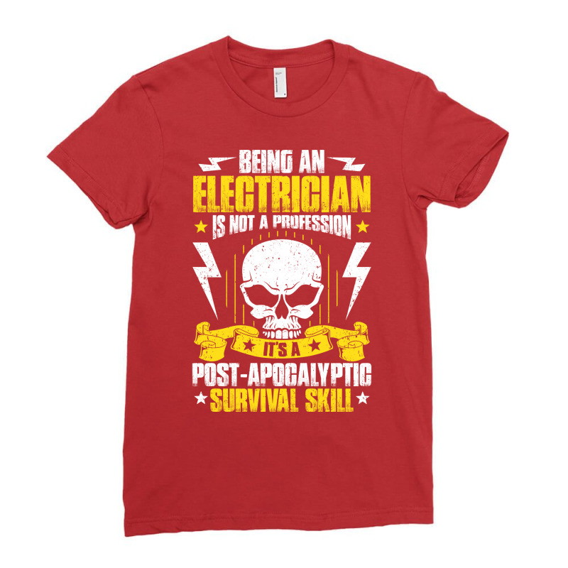 Electrician Lineman Wireman Electronics Technician Ladies Fitted T-Shirt by tudlikkatrob | Artistshot