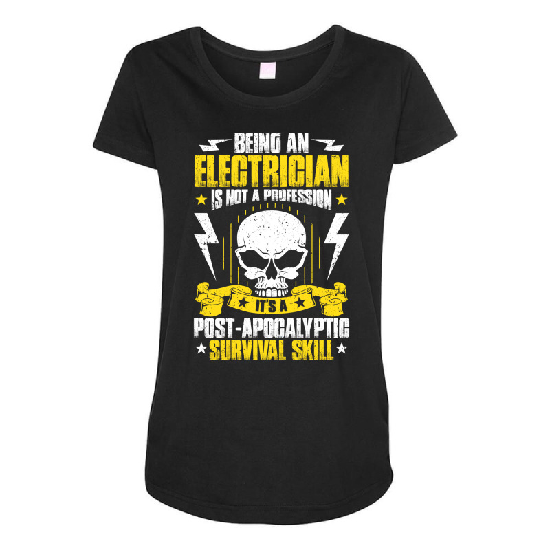 Electrician Lineman Wireman Electronics Technician Maternity Scoop Neck T-shirt by tudlikkatrob | Artistshot