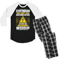 Electrician Lineman Wireman Electronics Technician Men's 3/4 Sleeve Pajama Set | Artistshot