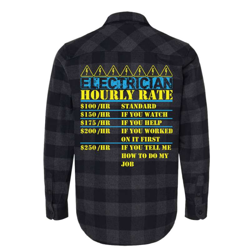 Electrician Hourly Rate I Electricity I Electricia Flannel Shirt | Artistshot