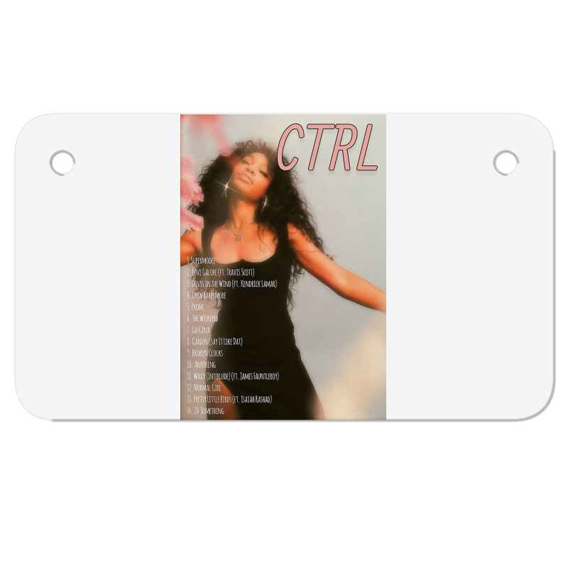 Cool Model Girl Sza Motorcycle License Plate | Artistshot