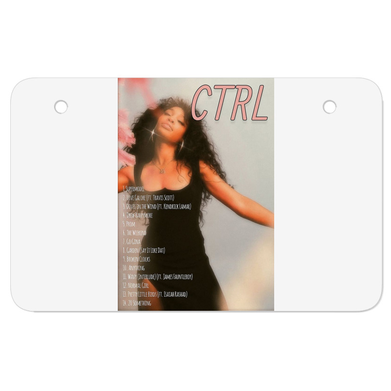 Cool Model Girl Sza Atv License Plate | Artistshot