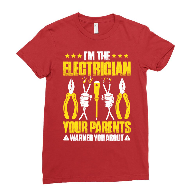 Electrician Lineman Wireman Electronics Technician Ladies Fitted T-Shirt by deylonoetomo2 | Artistshot