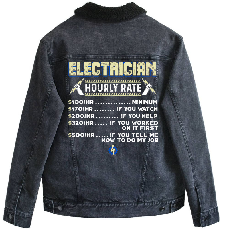 Electrician 20230215t023802877 Unisex Sherpa-lined Denim Jacket | Artistshot