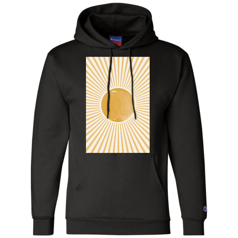 Retro Sun Mid Century Modern Champion Hoodie by peterkimbe | Artistshot