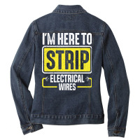 Electrician Lineman Wireman Electronics Technician Ladies Denim Jacket | Artistshot