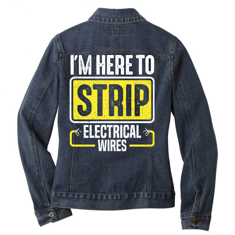 Electrician Lineman Wireman Electronics Technician Ladies Denim Jacket by anwtizahlest | Artistshot