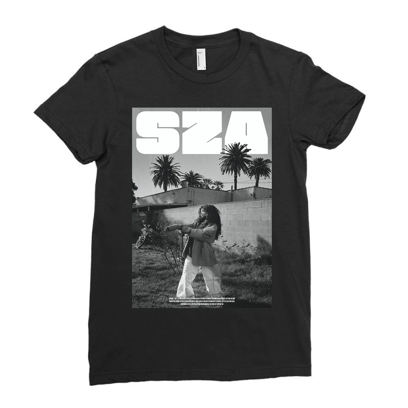 Vintage Black And White Sza Ladies Fitted T-Shirt by leonmolea | Artistshot