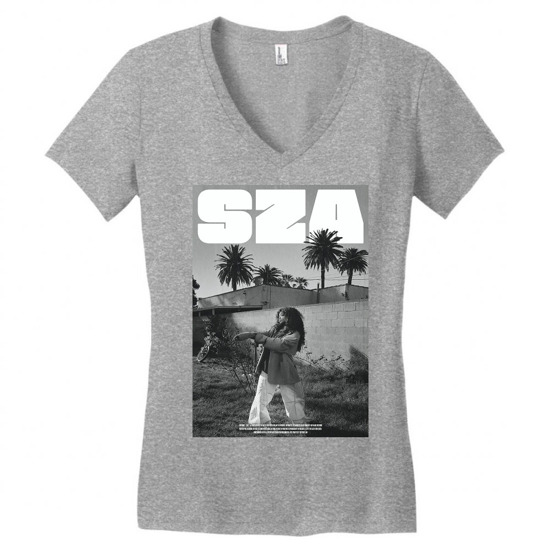 Vintage Black And White Sza Women's V-Neck T-Shirt by leonmolea | Artistshot