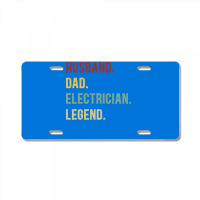 Electrician Funny Vintage Retro  Husband Dad Elect License Plate | Artistshot