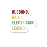 Electrician Funny Vintage Retro  Husband Dad Elect Sticker | Artistshot