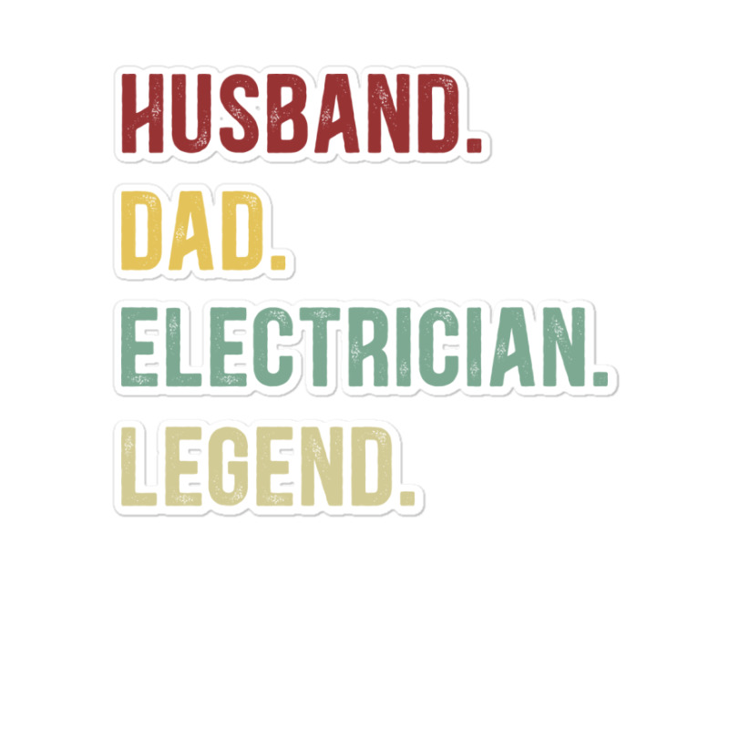 Electrician Funny Vintage Retro  Husband Dad Elect Sticker | Artistshot