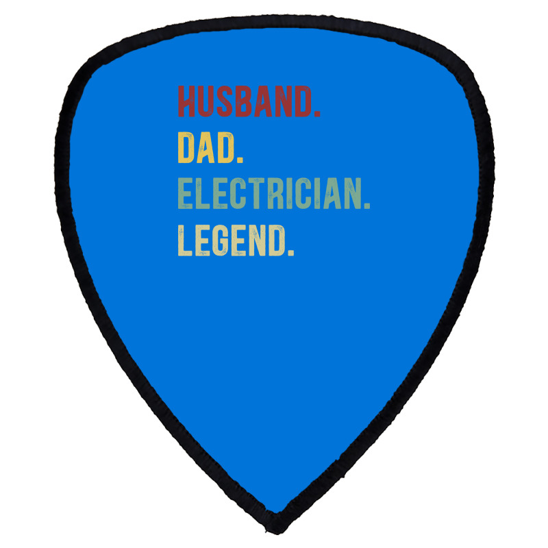 Electrician Funny Vintage Retro  Husband Dad Elect Shield S Patch | Artistshot