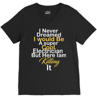 Electrician Vintage Retro V-neck Tee | Artistshot