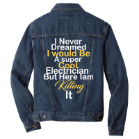 Electrician Vintage Retro Men Denim Jacket | Artistshot