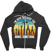 Electrician Fixing Humor Zipper Hoodie | Artistshot