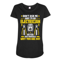 Electrician Lineman Wireman Electronics Technician Maternity Scoop Neck T-shirt | Artistshot