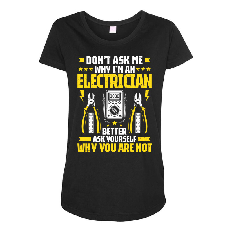 Electrician Lineman Wireman Electronics Technician Maternity Scoop Neck T-shirt by vaarstmatjiuz | Artistshot