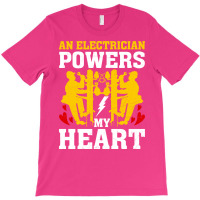 An Electrician Powers My Heart Stars T-shirt | Artistshot