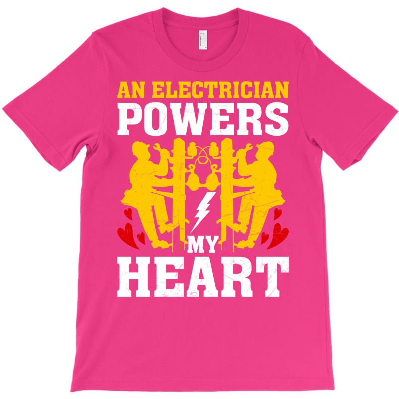 An Electrician Powers My Heart Stars T-shirt | Artistshot