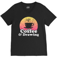 Coffee And Drawing Yellow V-neck Tee | Artistshot