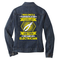 Electrician Lineman Wireman Electronics Technician Ladies Denim Jacket | Artistshot