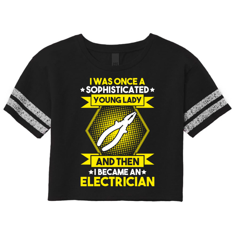 Electrician Lineman Wireman Electronics Technician Scorecard Crop Tee by grovasejubh | Artistshot