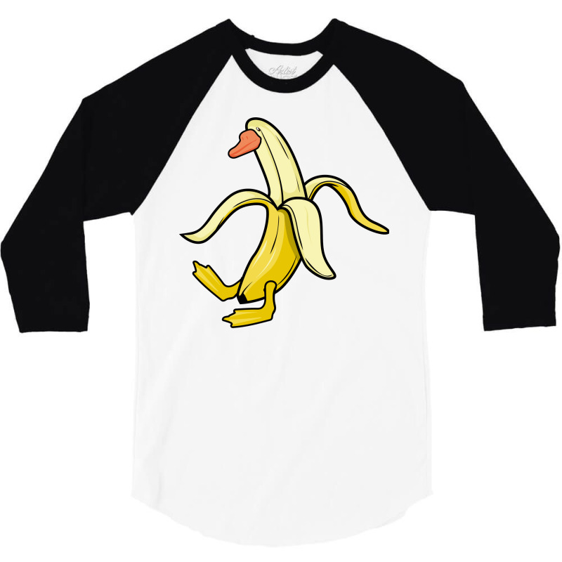 Funny Animal Lover Duck In Banana Duck Stars 3/4 Sleeve Shirt by thuthuklinto8 | Artistshot