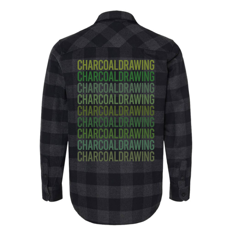 Green Text Charcoal Drawing Summer Flannel Shirt | Artistshot