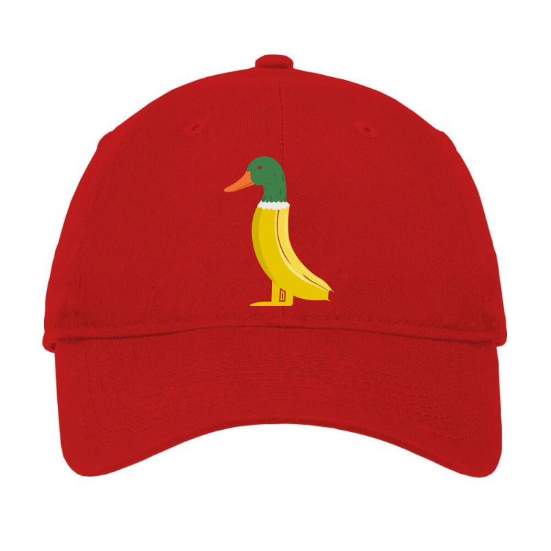 Animal Lover Duck In Banana Duck Funny Green Adjustable Cap by somerawumeej | Artistshot